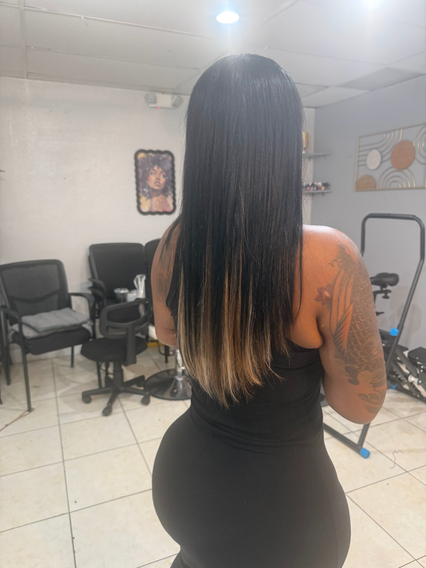 Long Silk Press — Dominican Hairdresser Johanny